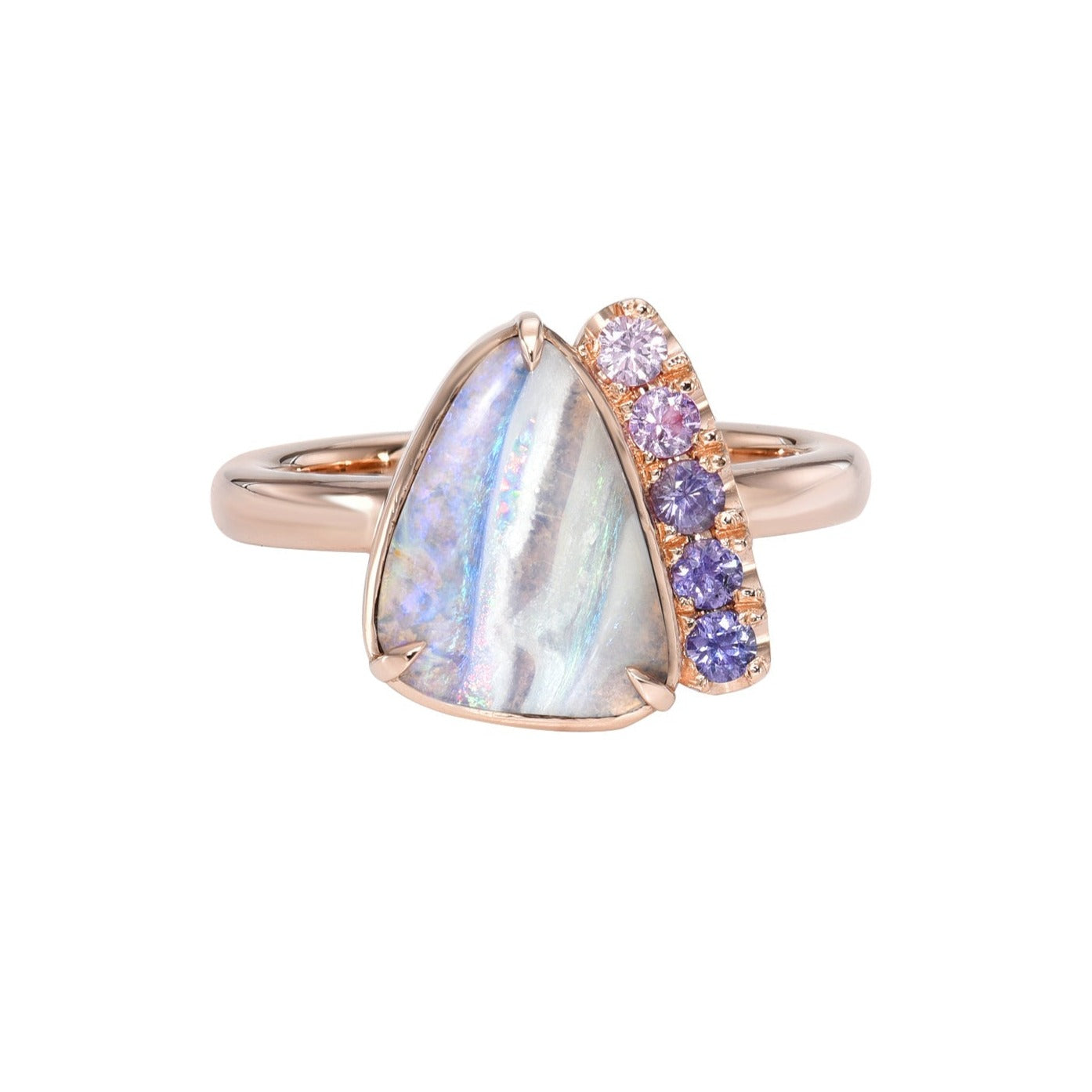 ring Traces of Love Australian Opal Engagement Ring
