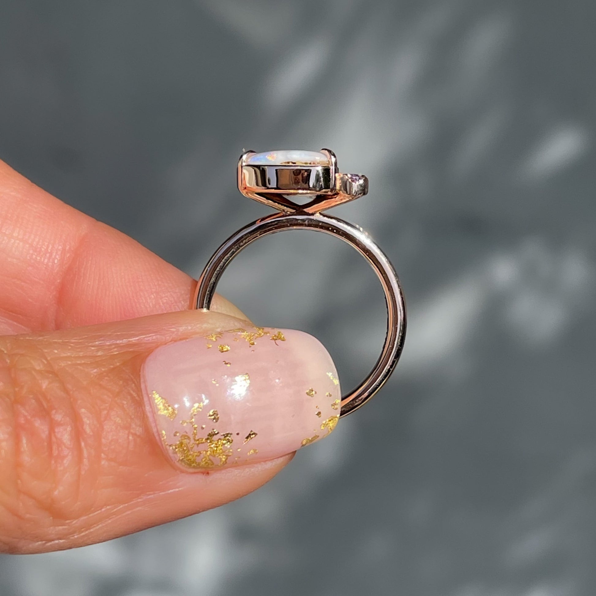 ring Traces of Love Australian Opal Engagement Ring