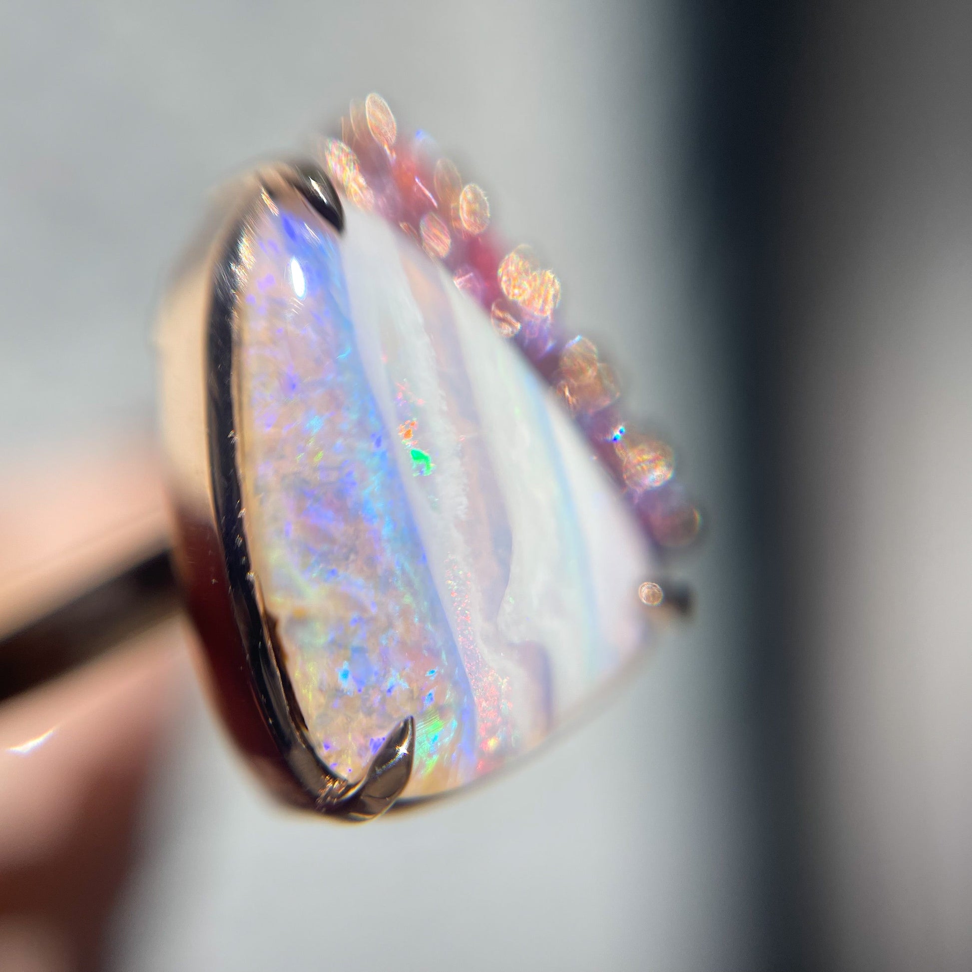 ring Traces of Love Australian Opal Engagement Ring
