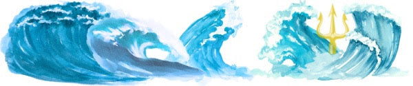 Waves Crashing around Poseidons Trident
