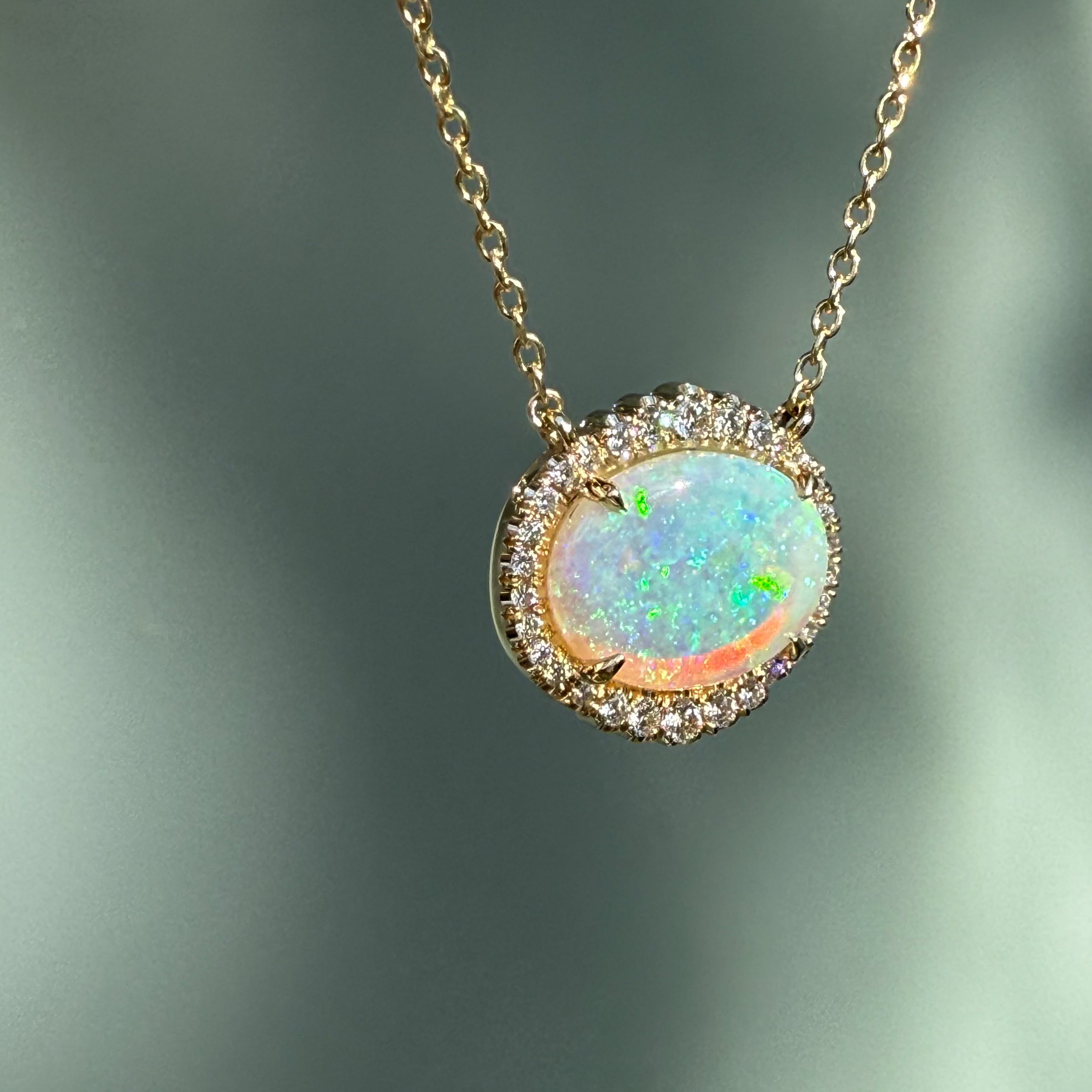 Coalescence Australian Opal Necklace / Pendant | NIXIN Jewelry