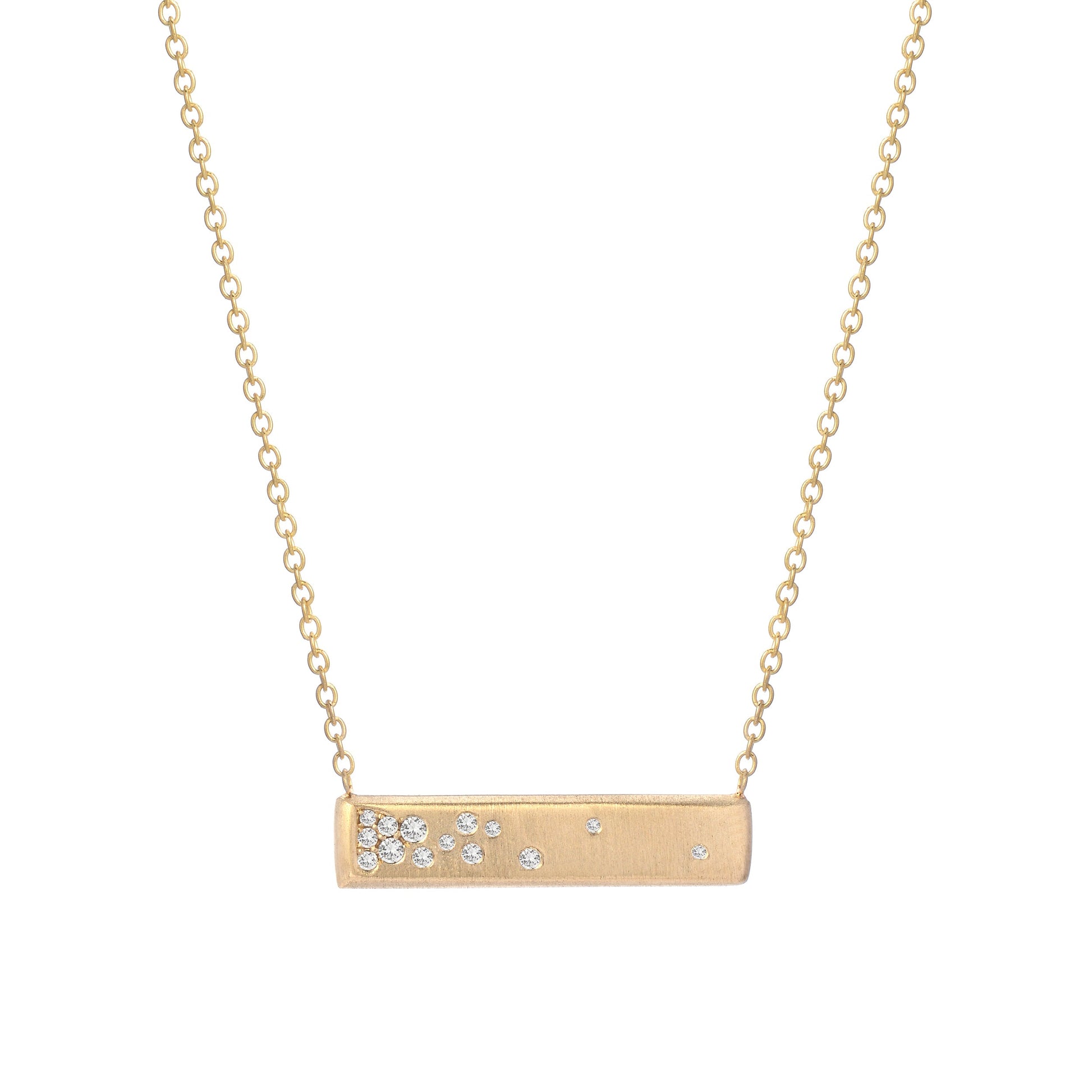 necklace Diamond Horizon Gold Bar Necklace