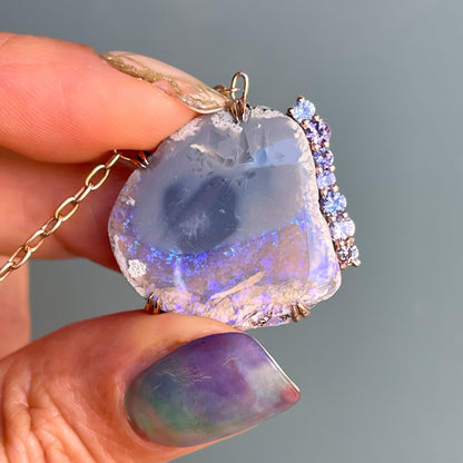 An Australian Opal Necklace by NIXIN Jewelry. Luxury jewelry featuring a one of a kind opal.