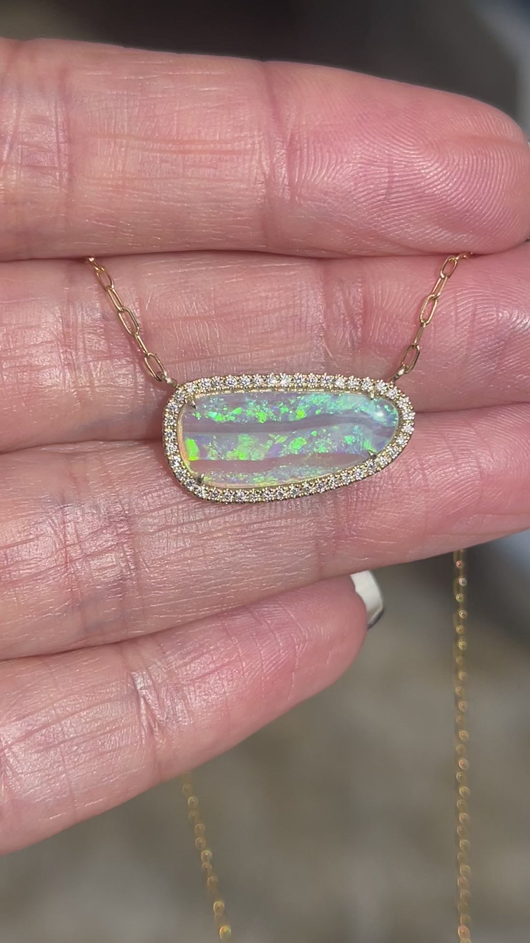 Alpine Reverie Australian Opal Necklace | Opal Pendant | NIXIN