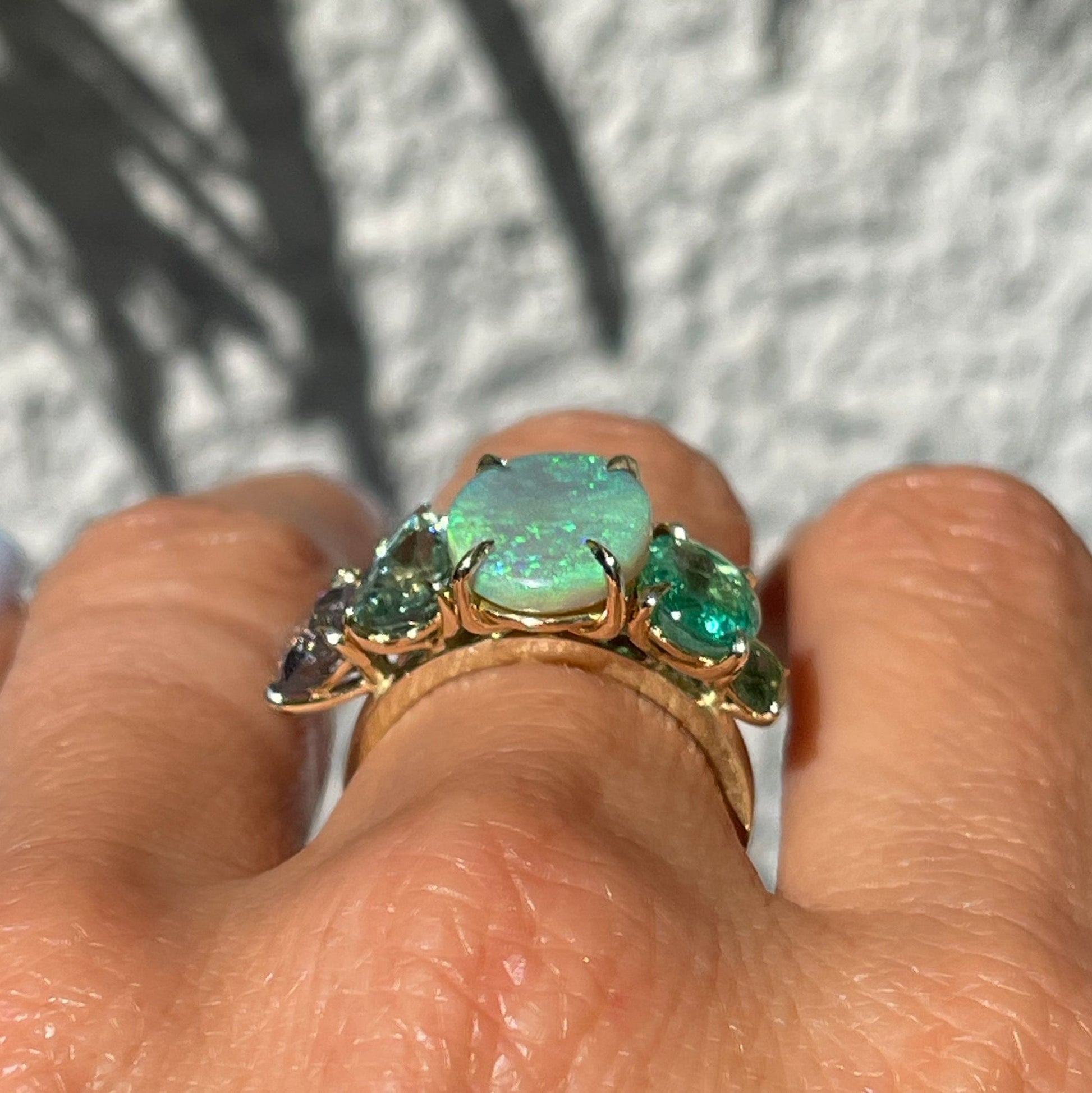 ring Adriatic Mist Australian Opal Ring