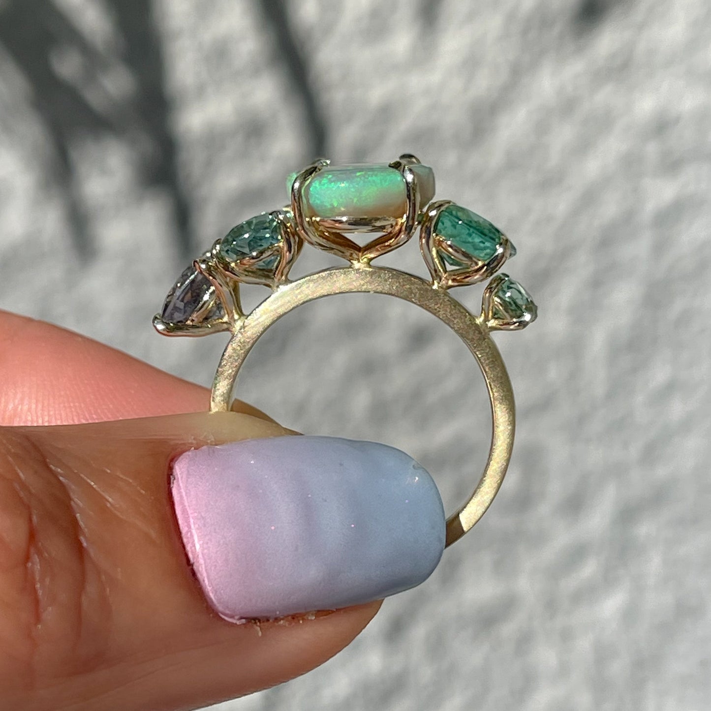 ring Adriatic Mist Australian Opal Ring