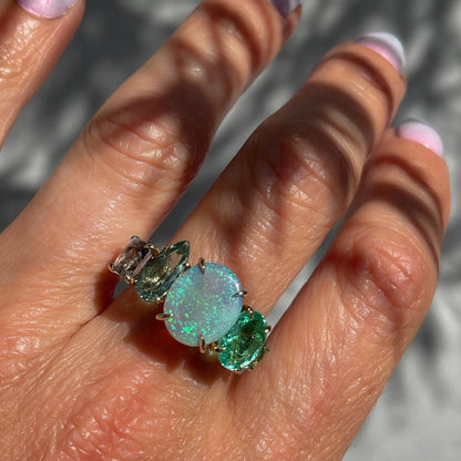 ring Adriatic Mist Australian Opal Ring