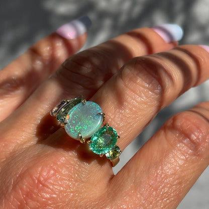 ring Adriatic Mist Australian Opal Ring