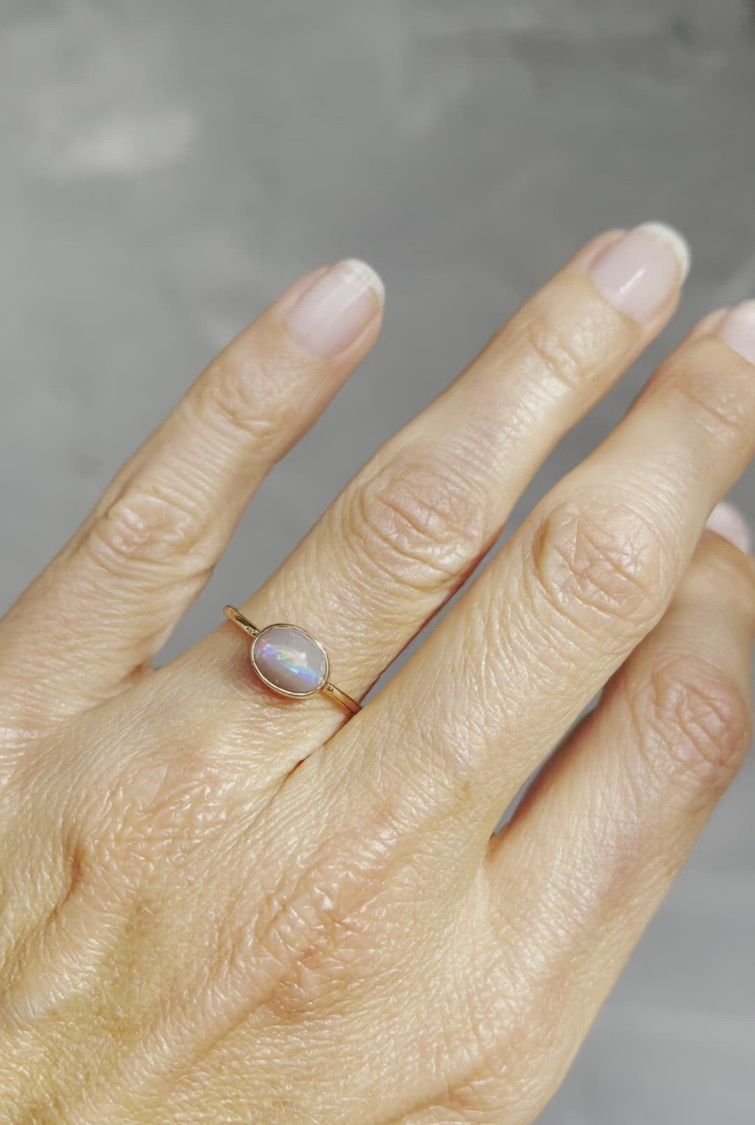 Video of rainbow opal ring by NIXIN Jewelry