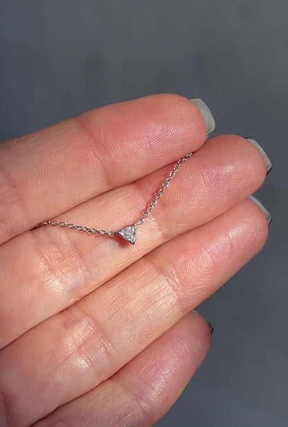 Drop Trillion Diamond Necklace