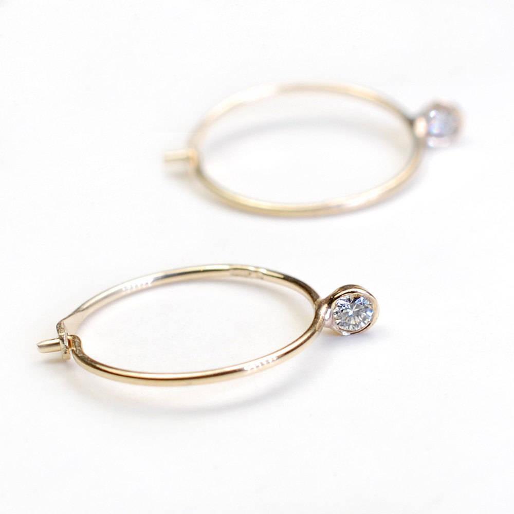 hoop diamond earrings