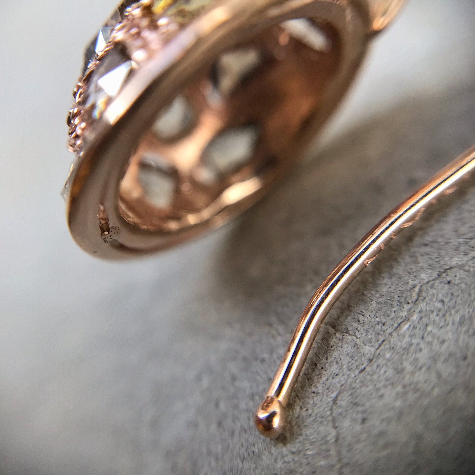 Diamond Duomo Rose Gold Earring-earrings-NIXIN-NIXIN