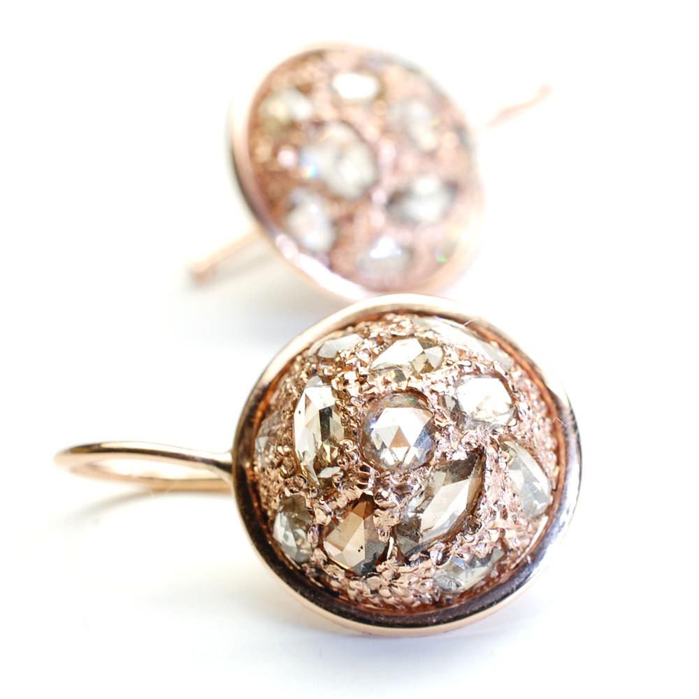 Rose Gold Diamond Earrings