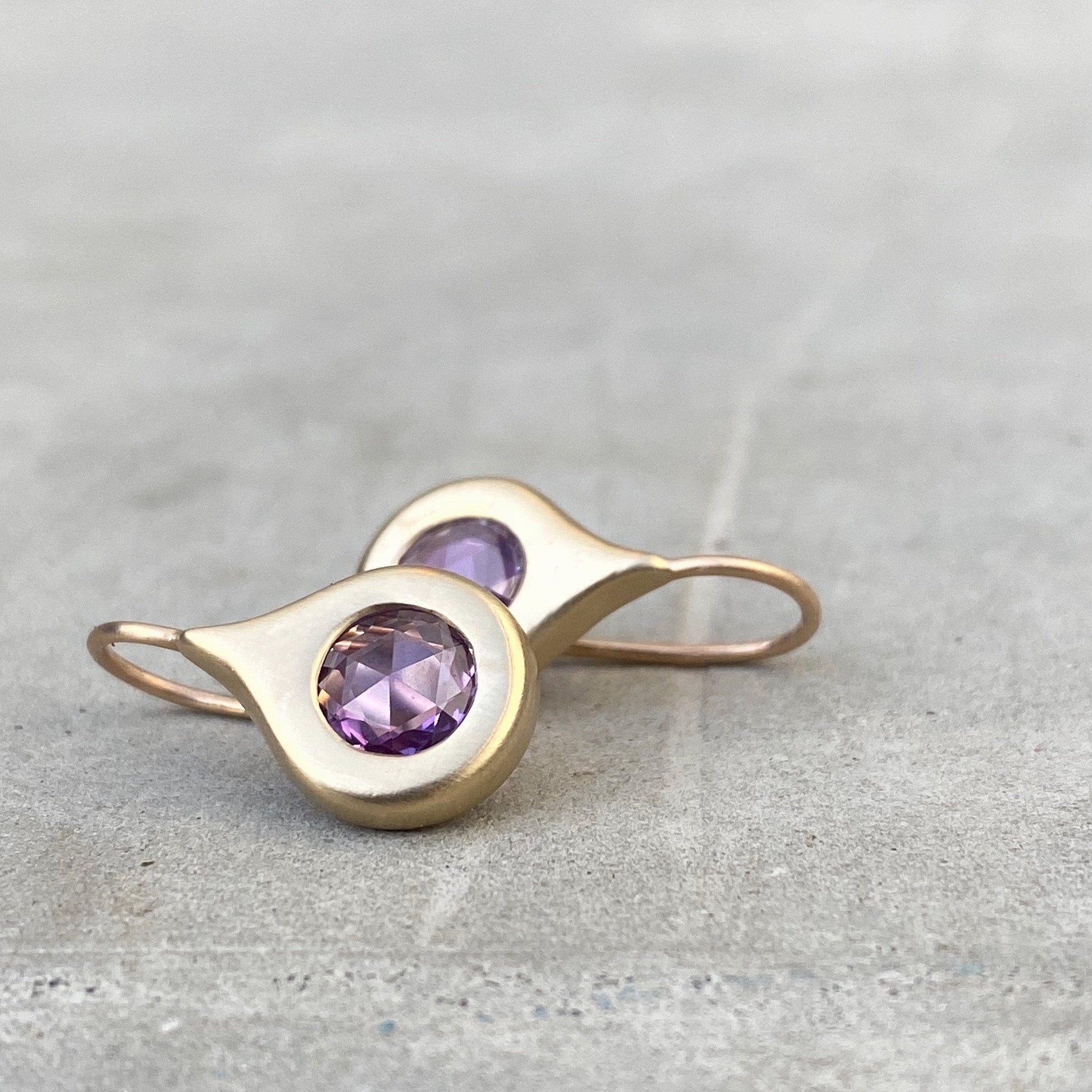 rose cut sapphire earrings by NIXIN Jewlery