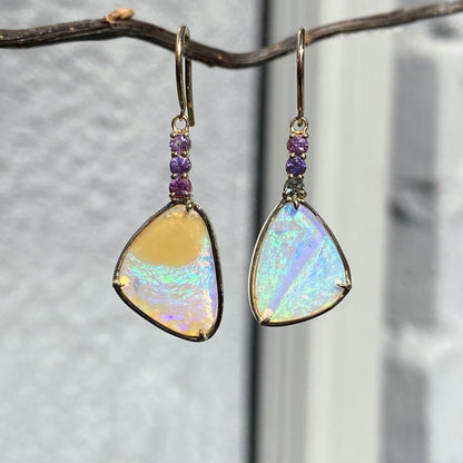 Crystal Pipe Opal Earrings by NIXIN Jewelry
