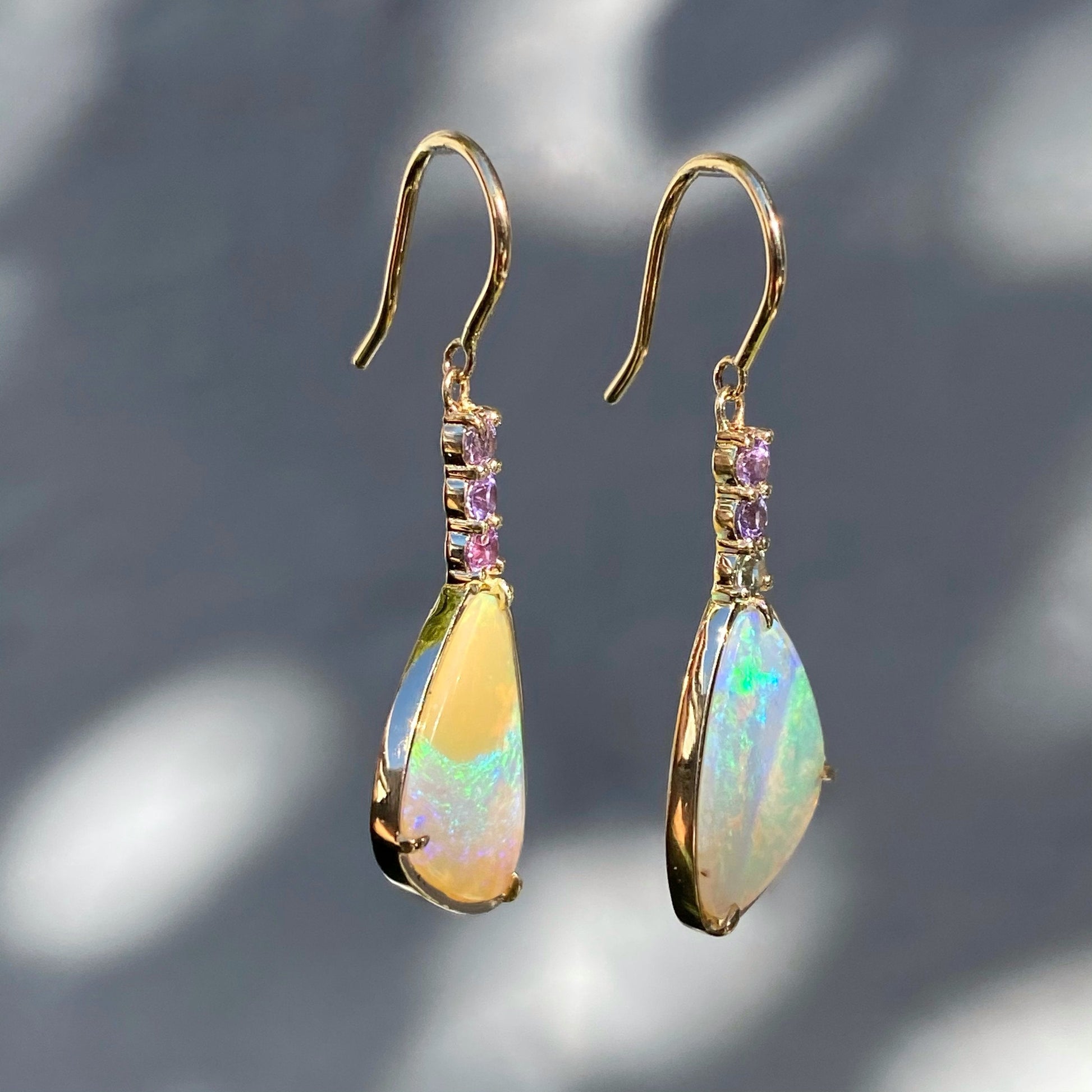 Lightweight Opal Drop Earrings by NIXIN Jewelry