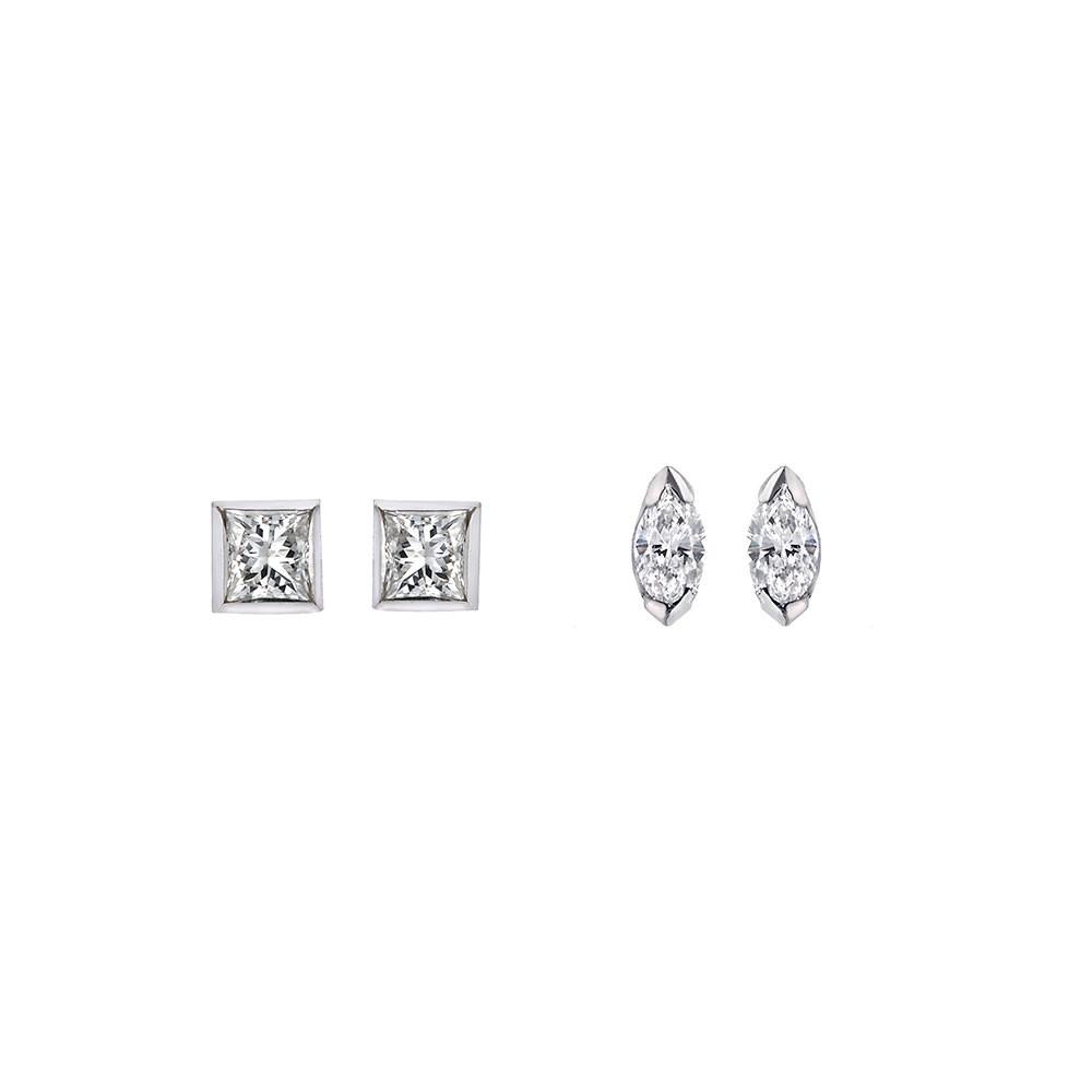 Princess Cut Diamond Stud Earrings