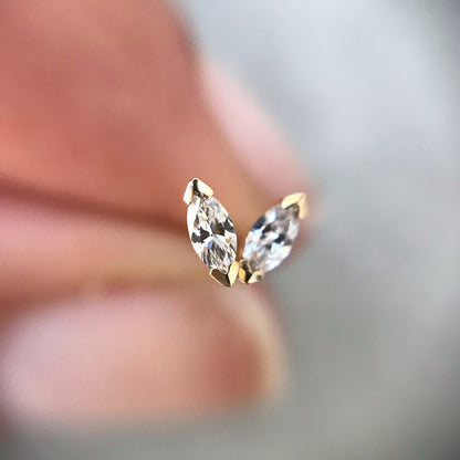 Itty Bitty Mini Diamond Stud Earrings-earrings-NIXIN-Princess Pair-NIXIN