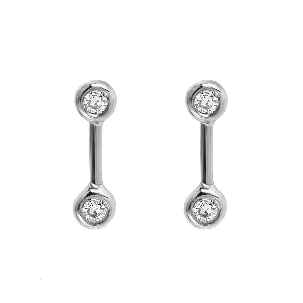 barbell stud earrings