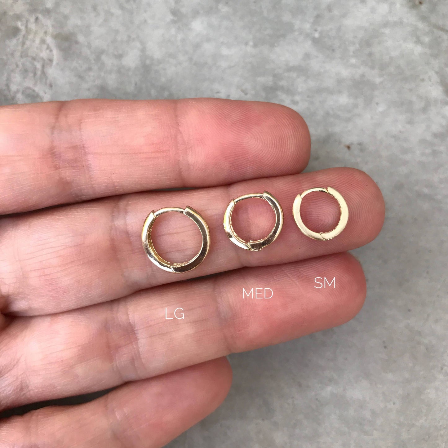 gold huggie hoops