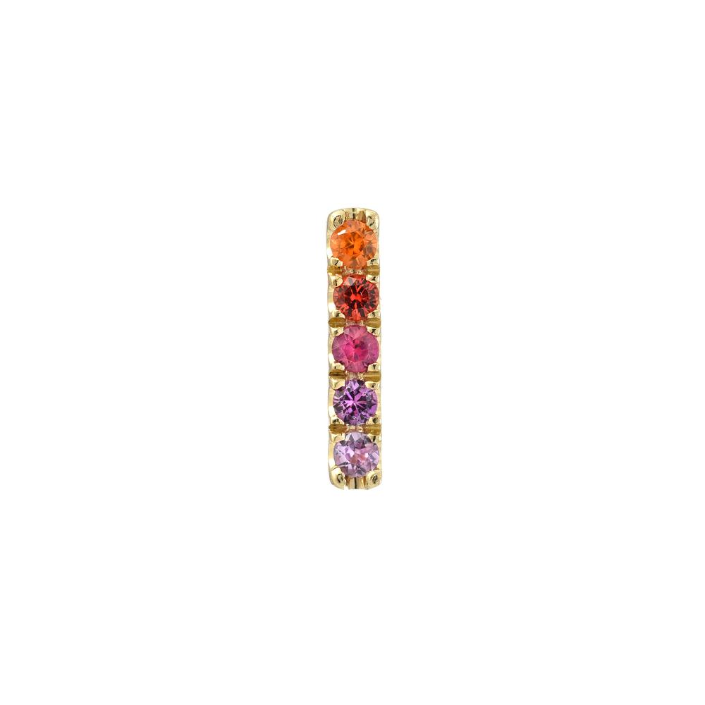 Linea Ombré Sapphire Bar Stud Earring Singles line + hue collaboration with NIXIN Jewelry
