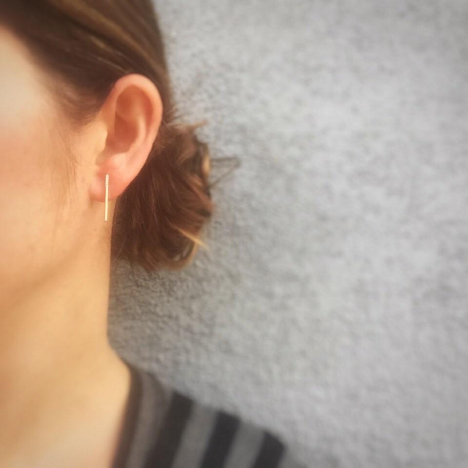 gold bar earring