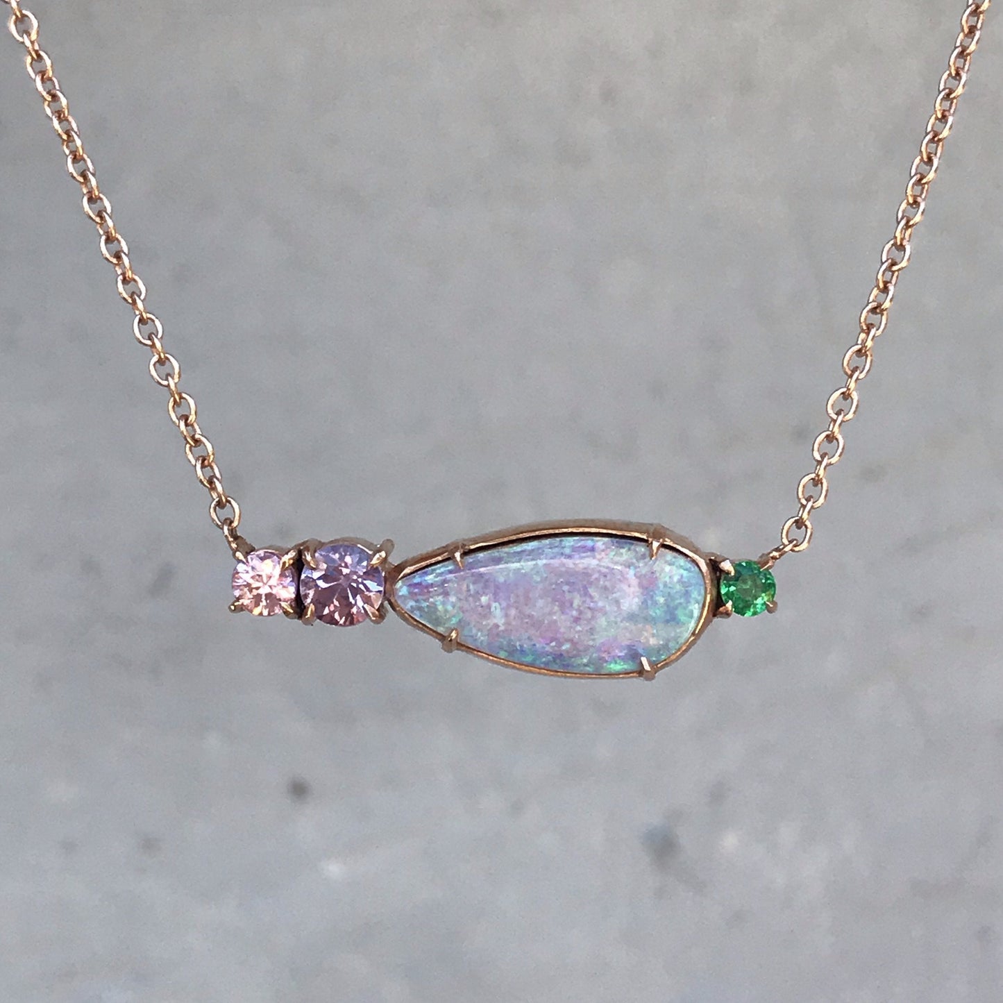Anemone Lavender Opal Necklace-necklace-NIXIN-NIXIN