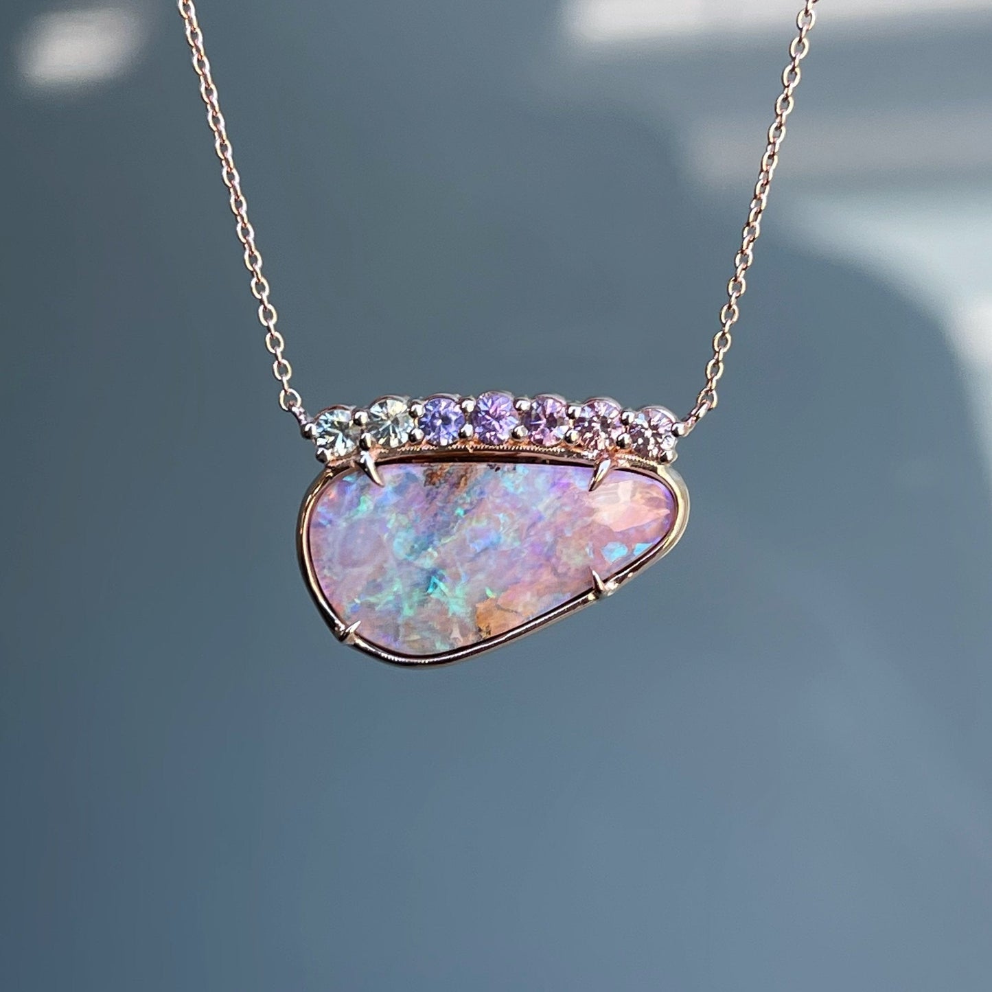 Boulder opal pendant by NIXIN Jewelry