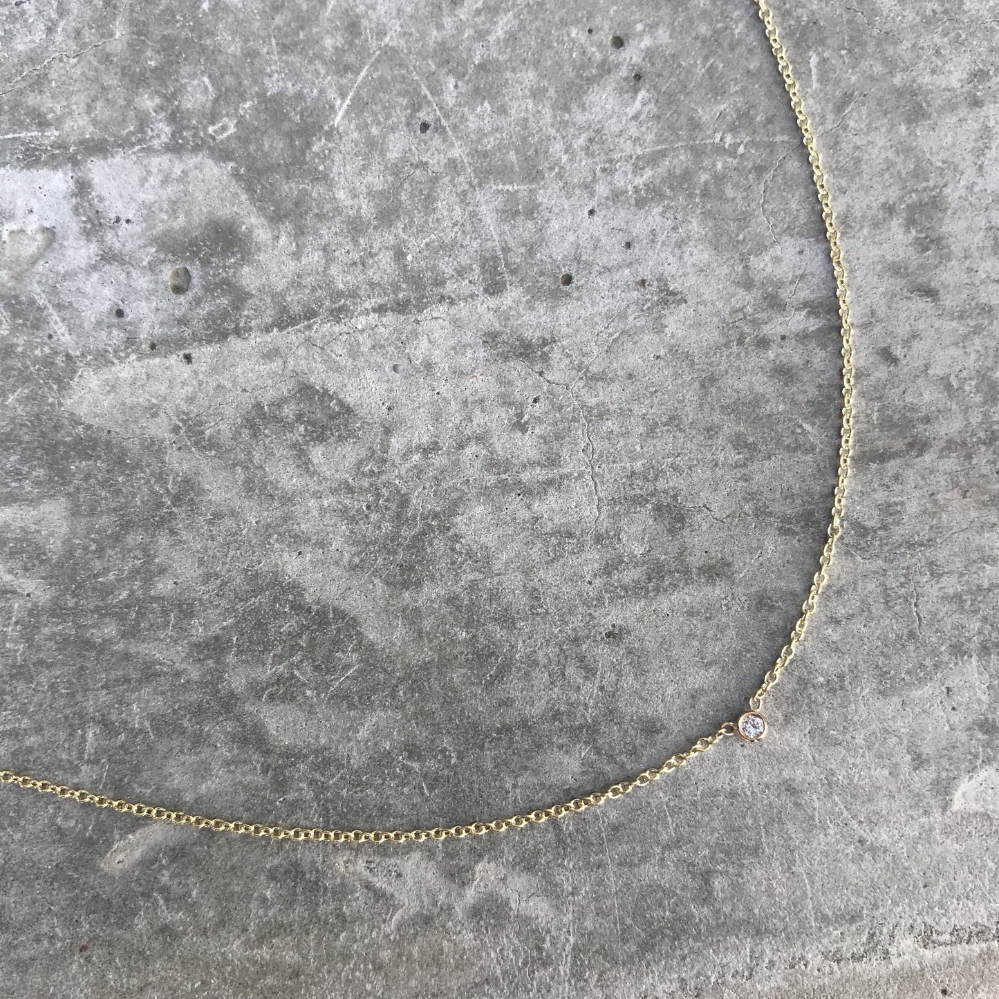 Diamond Dot 14K White Gold Necklace-necklace-NIXIN-14k Yellow Gold-NIXIN