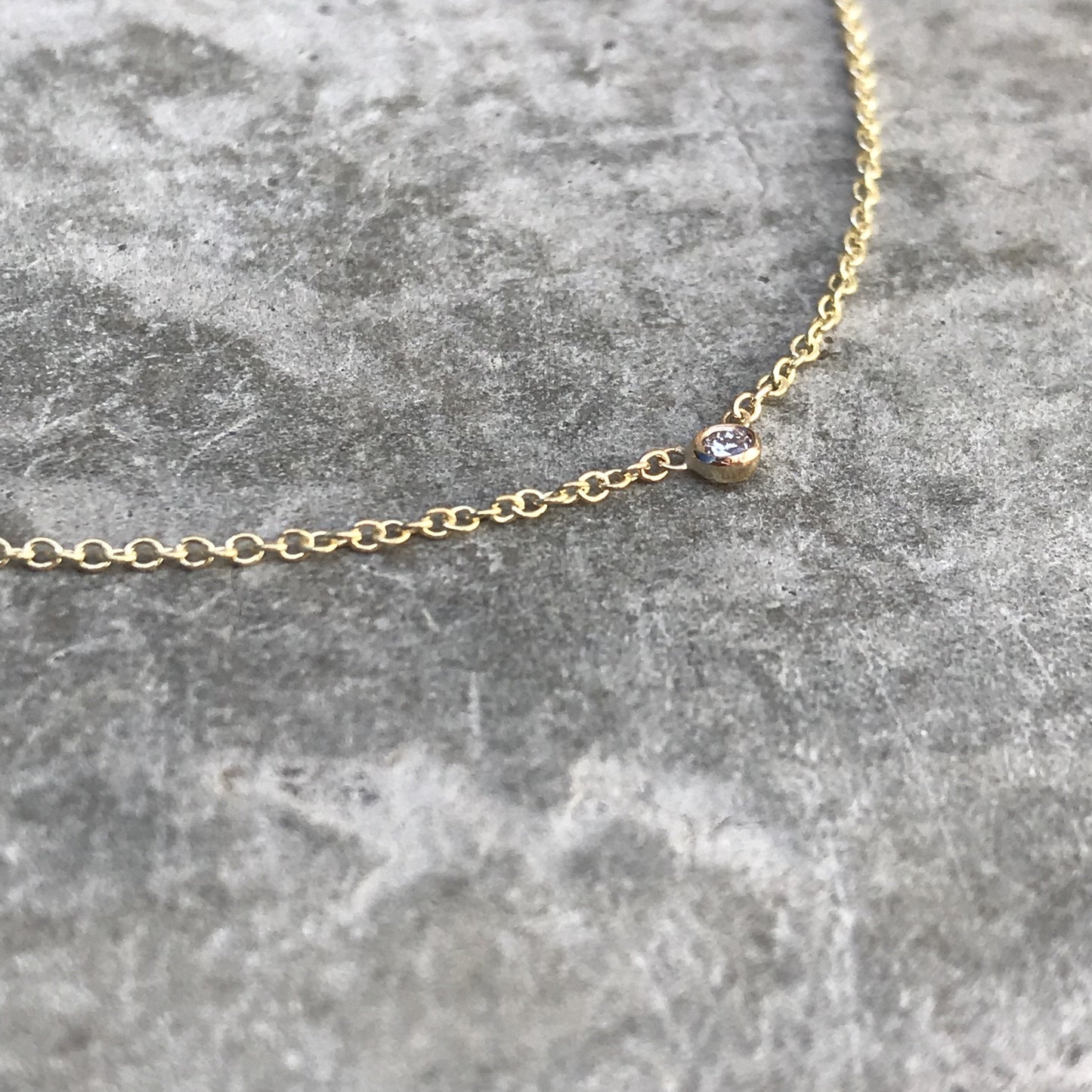 Diamond Dot 14K White Gold Necklace-necklace-NIXIN-14k Yellow Gold-NIXIN