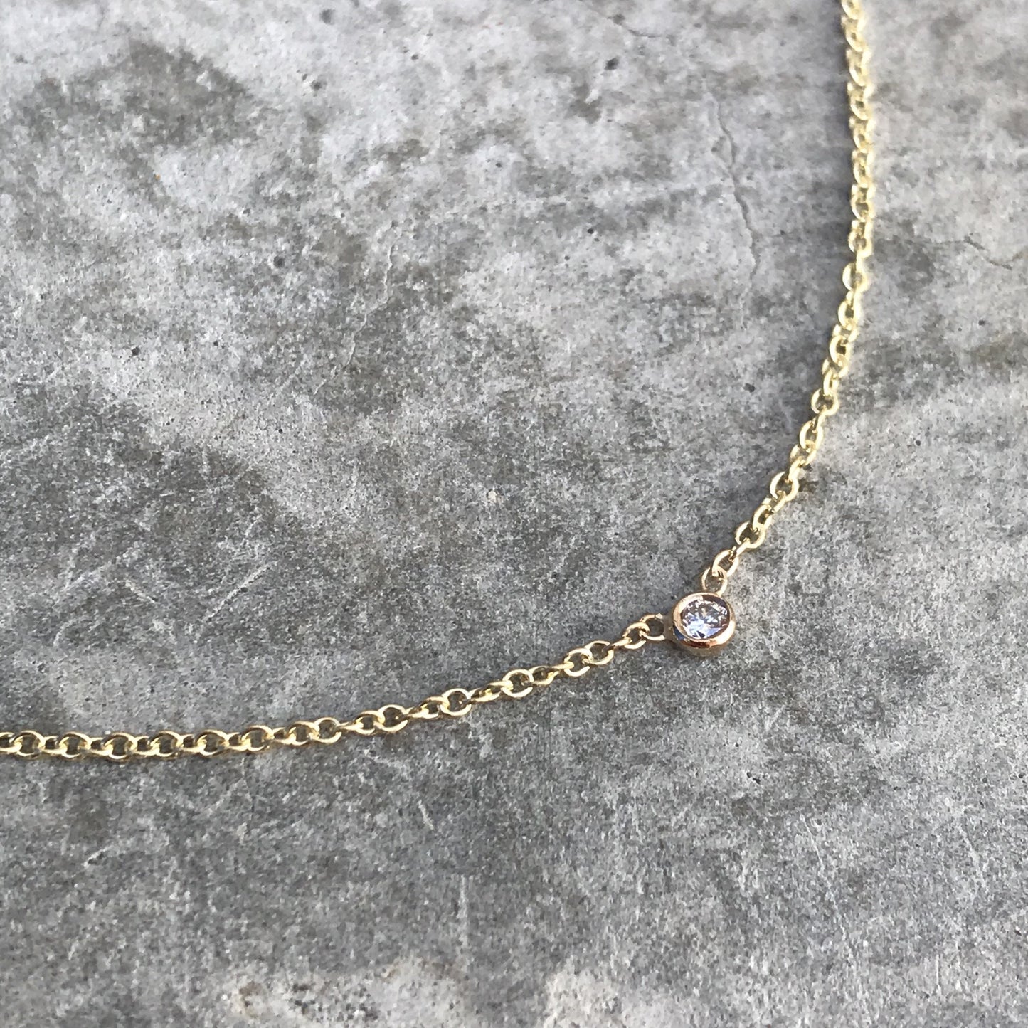 Diamond Dot 14K White Gold Necklace-necklace-NIXIN-14k Yellow Gold-NIXIN