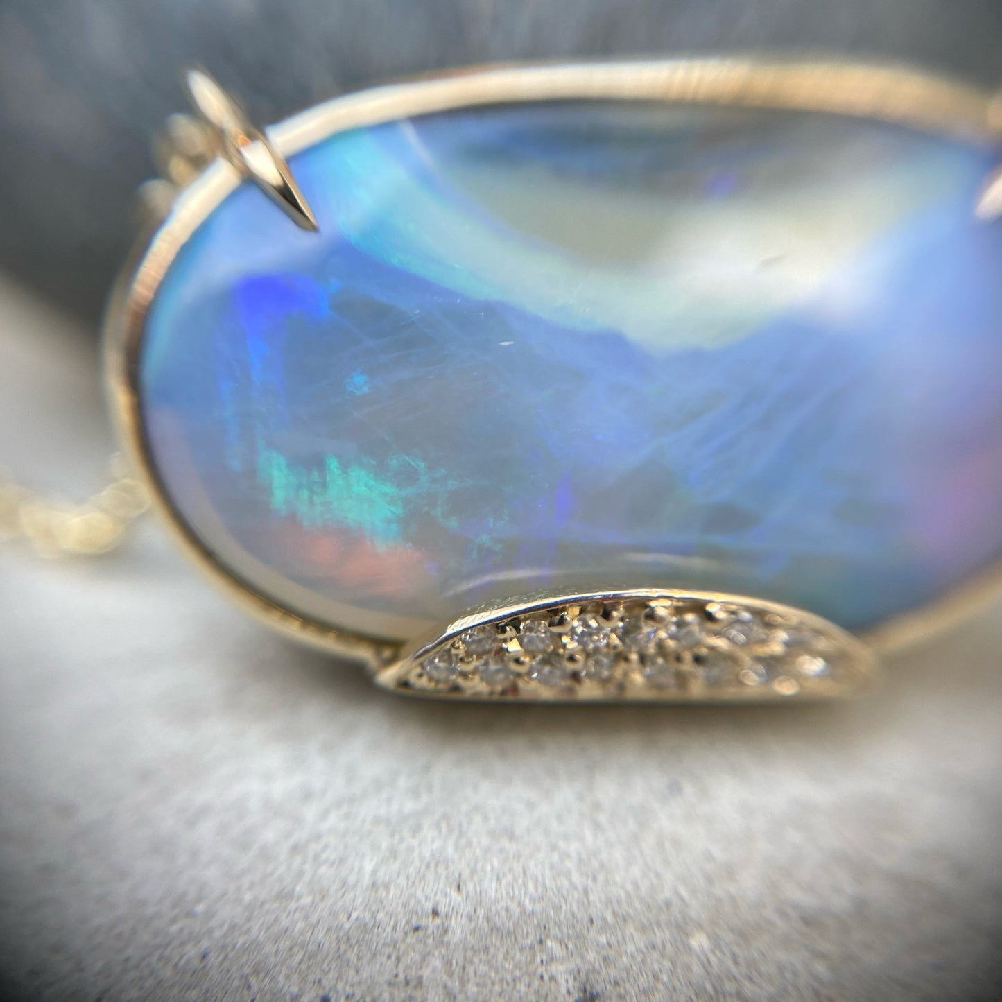 Heaven's Muse Gold Australian Boulder Opal Necklace by NIXIN Jewelry