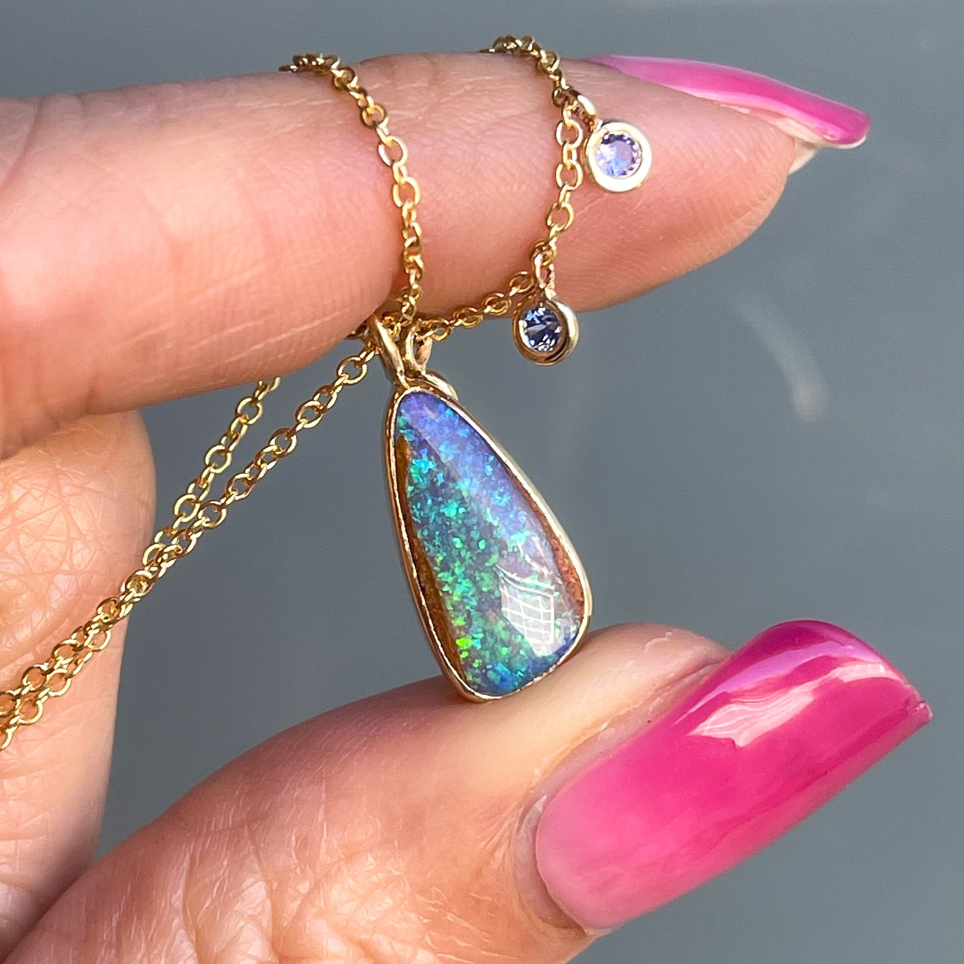 necklace Intuition Blue Opal Necklace