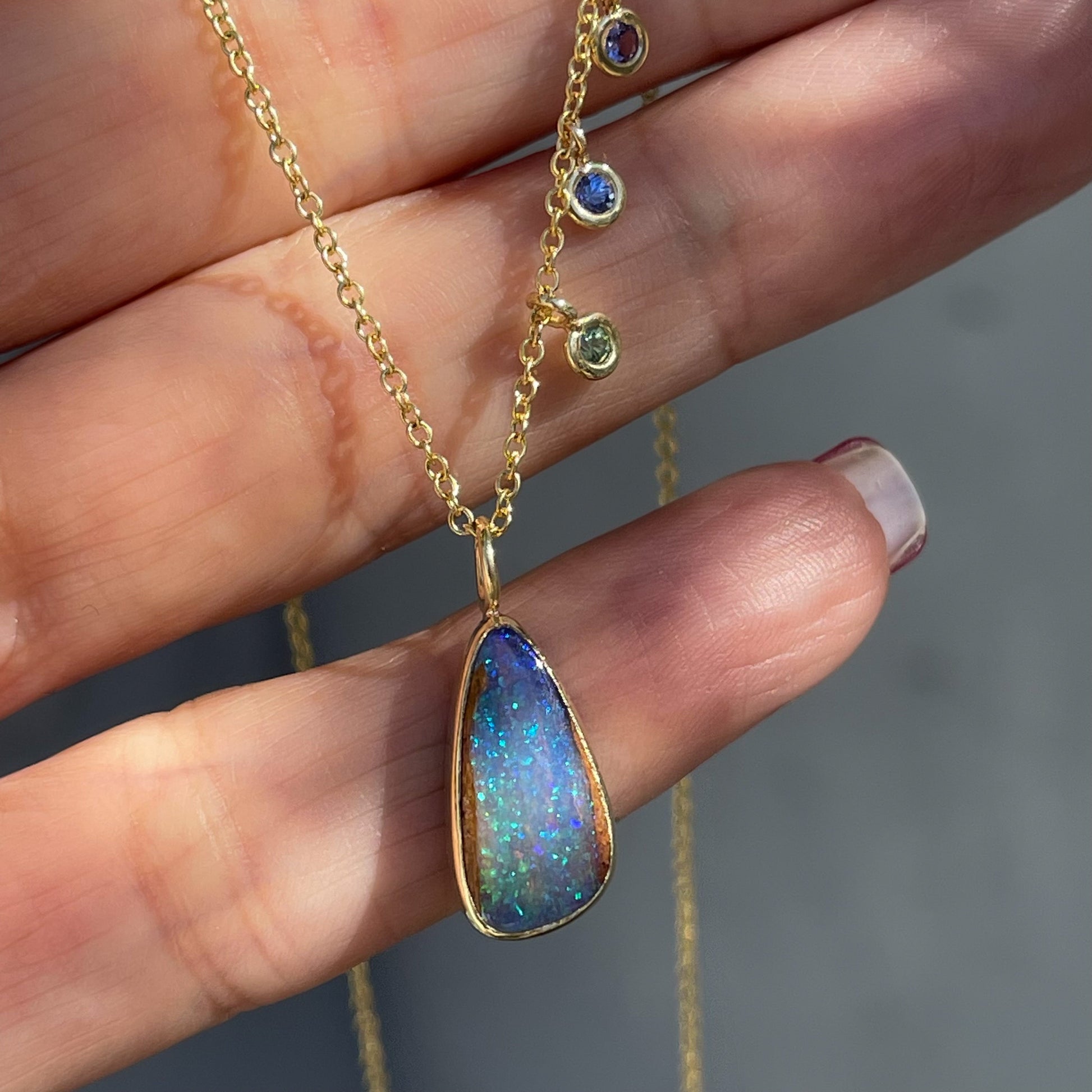 necklace Intuition Blue Opal Necklace