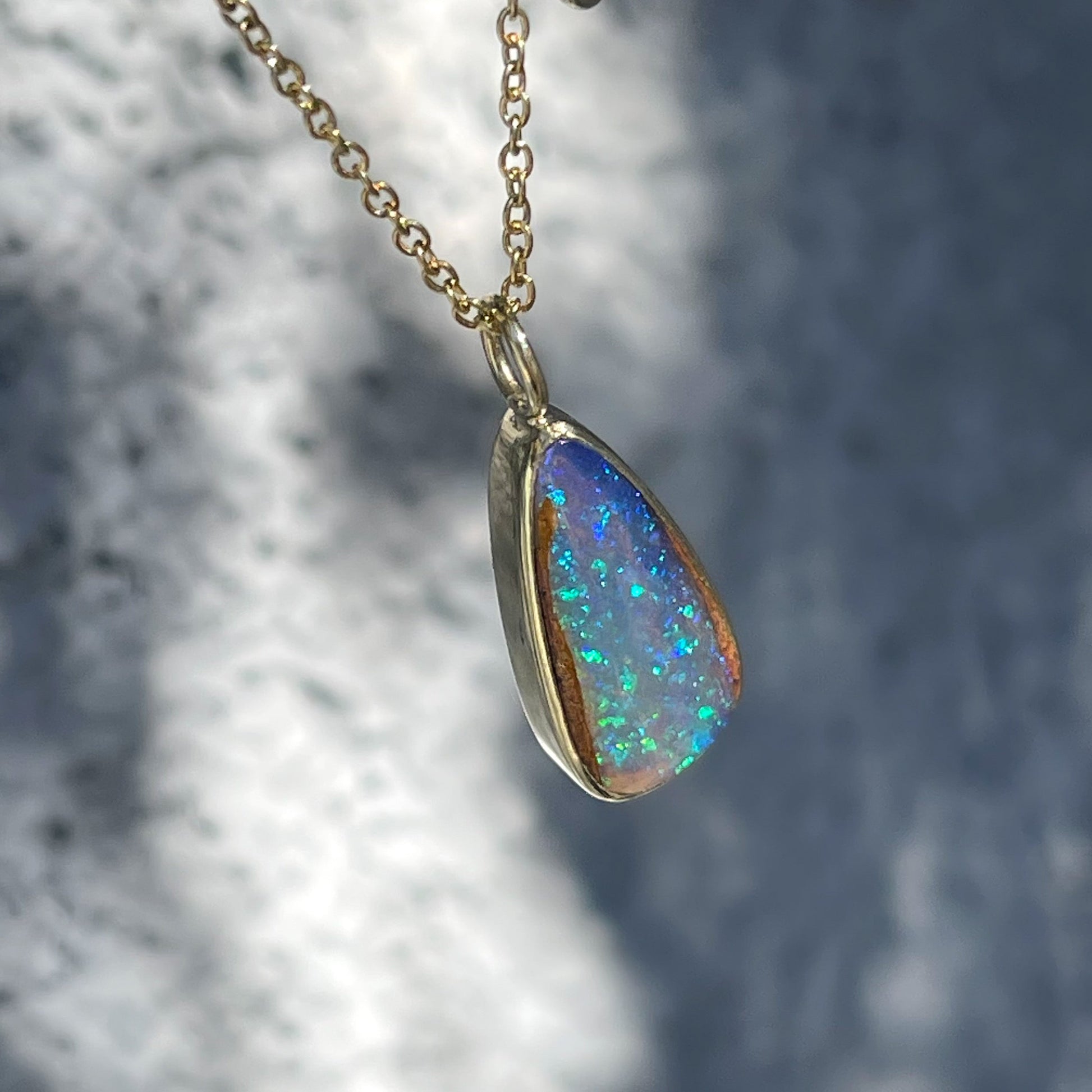 necklace Intuition Blue Opal Necklace