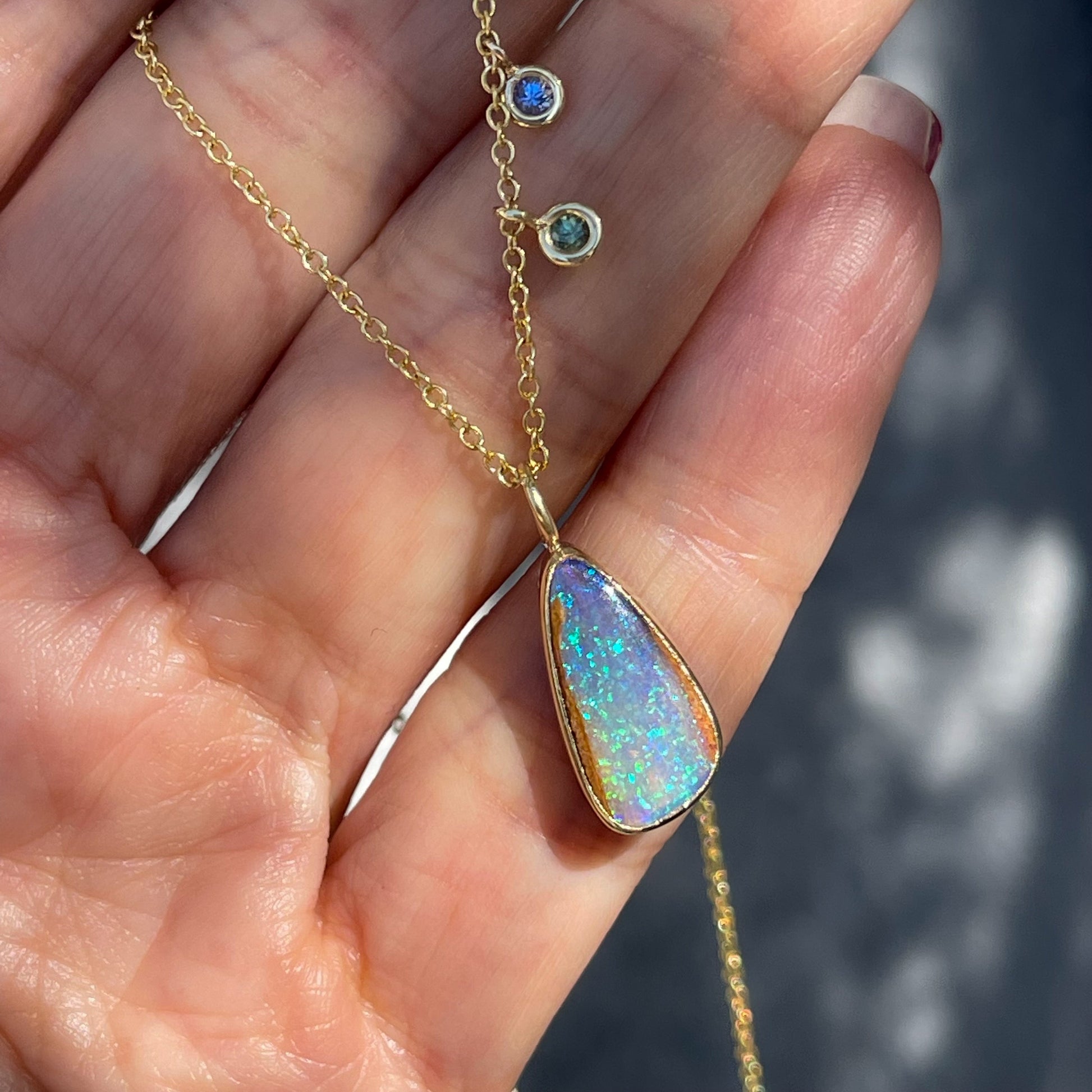 necklace Intuition Blue Opal Necklace