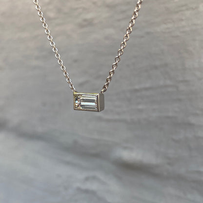 Kensington Baguette Diamond Necklace by NIXIN Jewelry