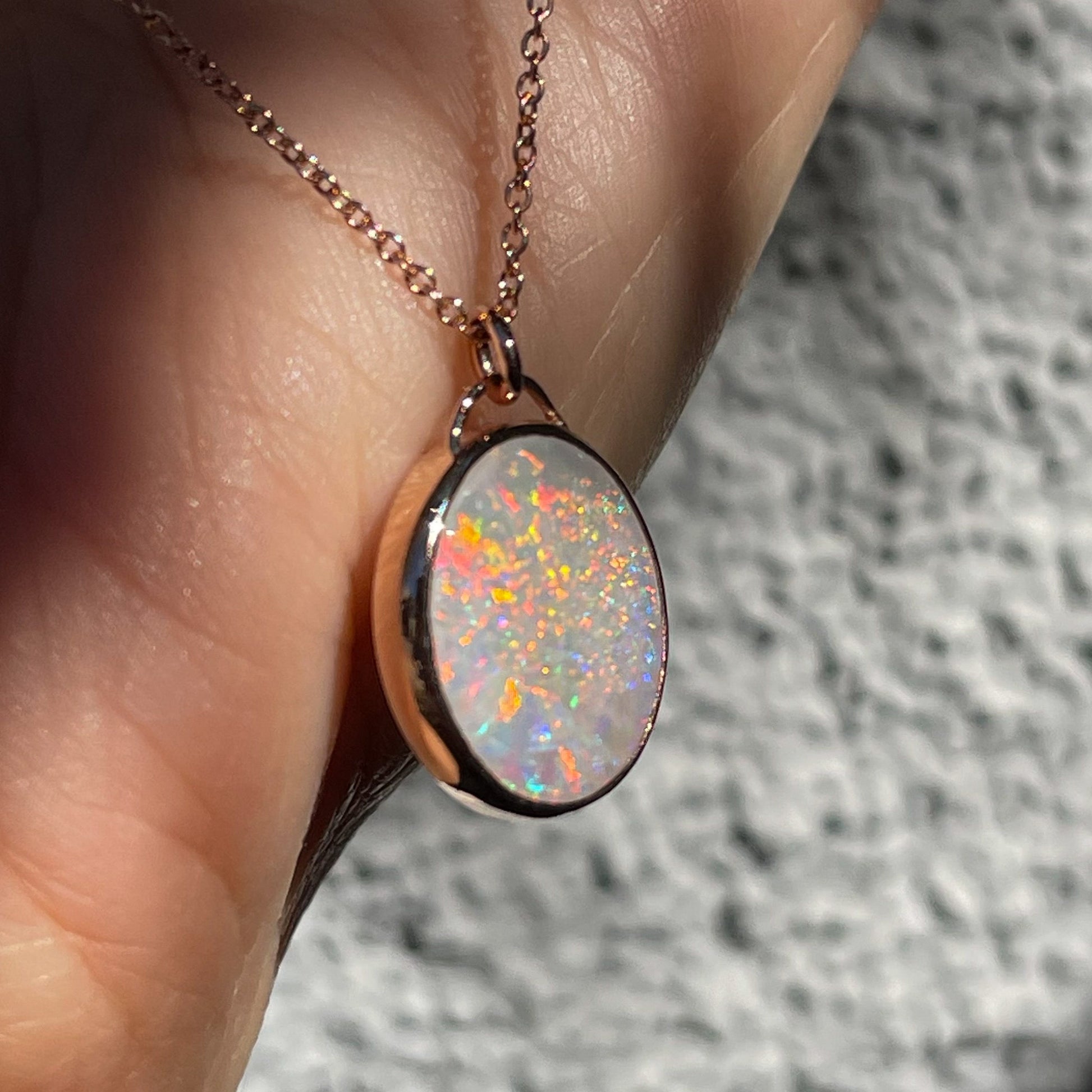 Love Note Australian Opal Necklace NIXIN Jewelry