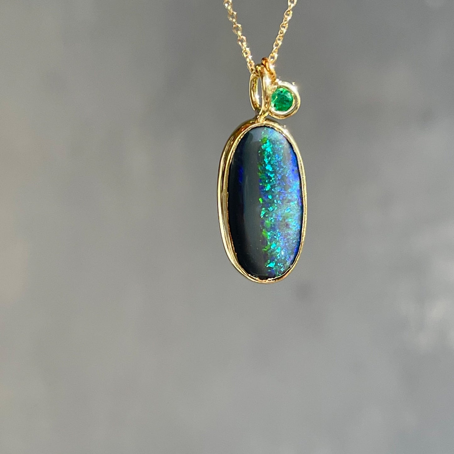 necklace Night Becomes Her Emerald and Opal Necklace