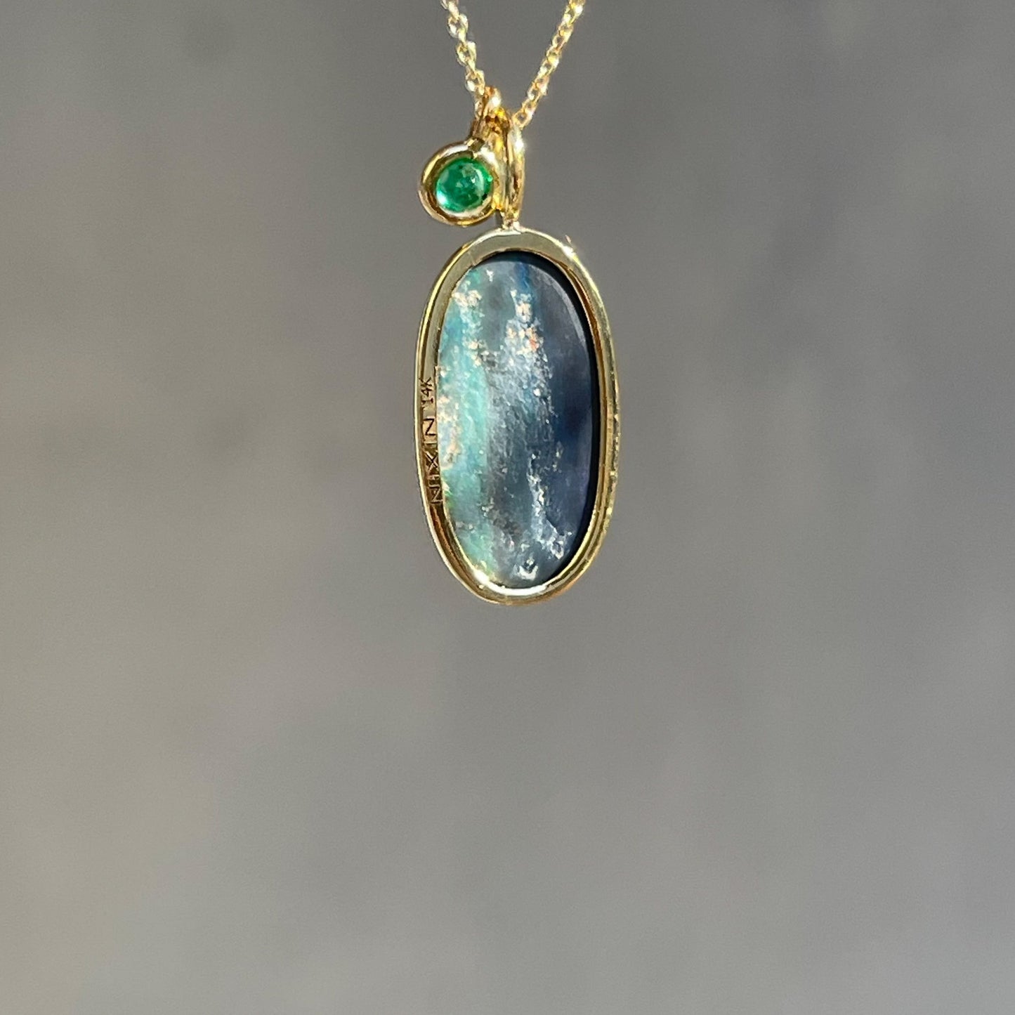 necklace Night Becomes Her Emerald and Opal Necklace