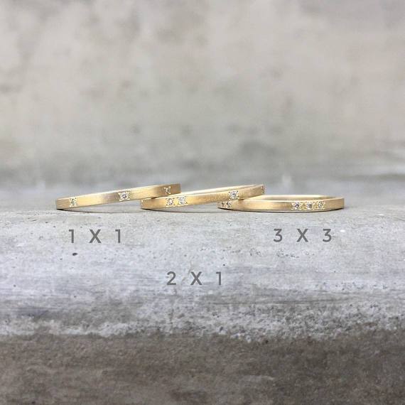 Diamond Bando Modern Gold Ring-ring-NIXIN-2x1-NIXIN