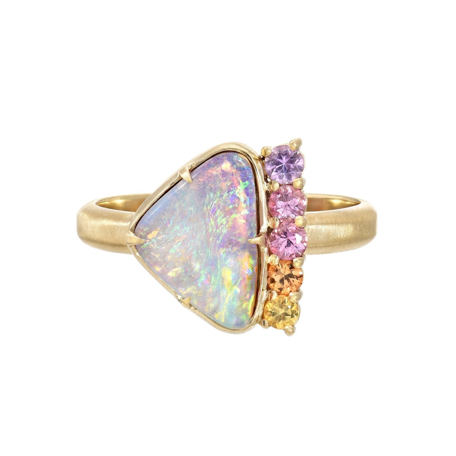 Color of My Dreams Opal and Ombre Sapphire Ring - Size 6.25-ring-NIXIN-6.25-NIXIN