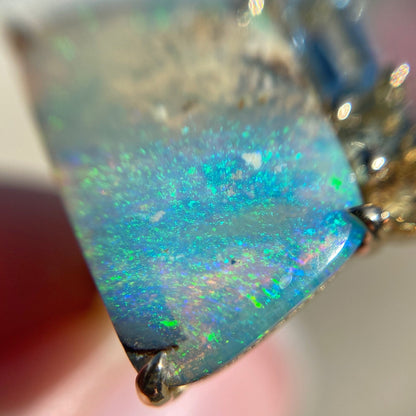 blue green opal ring