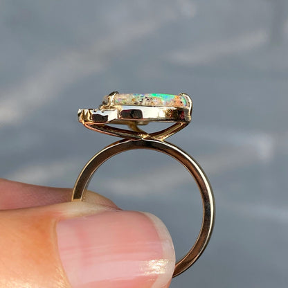 Calliope Sapphire and Boulder Opal Ring by NIXIN Jewelry