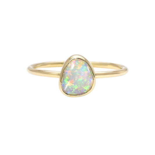 Dreamscape No. 12 Gold Crystal Opal Ring on white background by NIXIN Jewelry