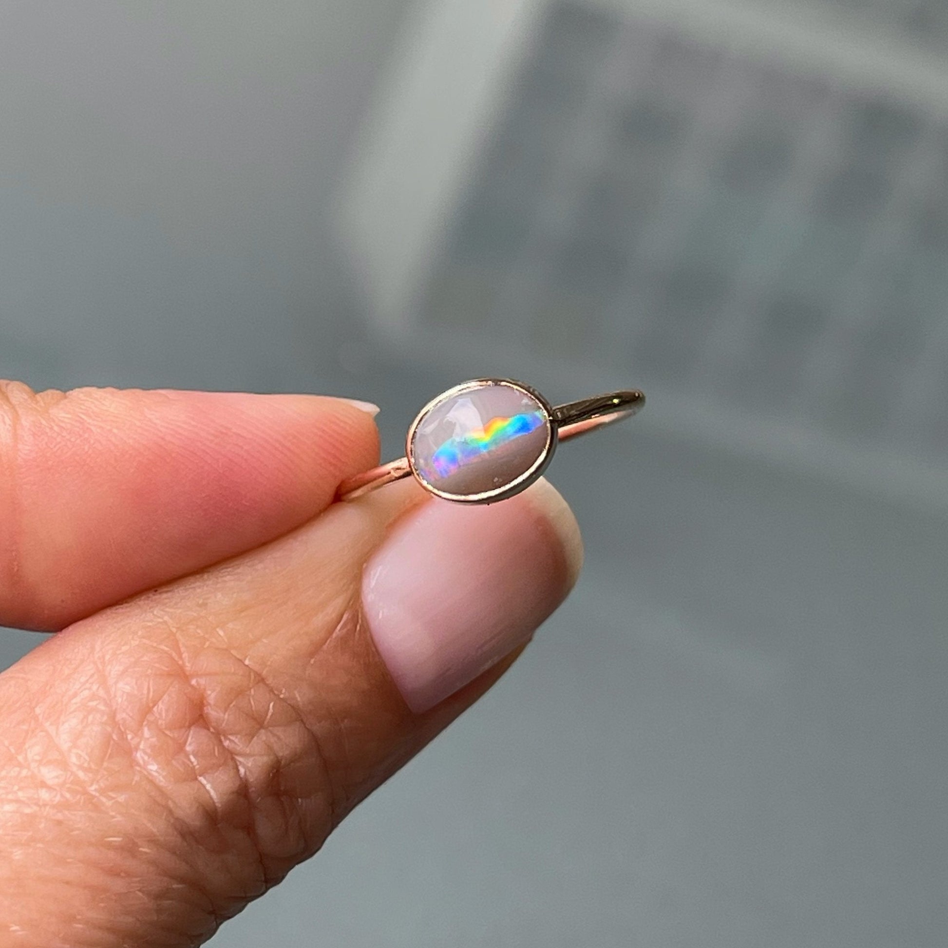 Dainty opal ring by NIXIN Jewelry
