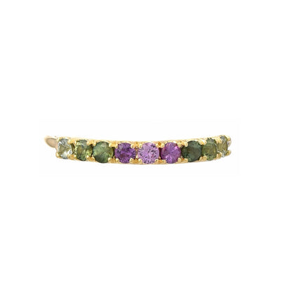 French Lavender Double Linea Ombré Sapphire Bar Ring line + hue collaboration with NIXIN Jewelry