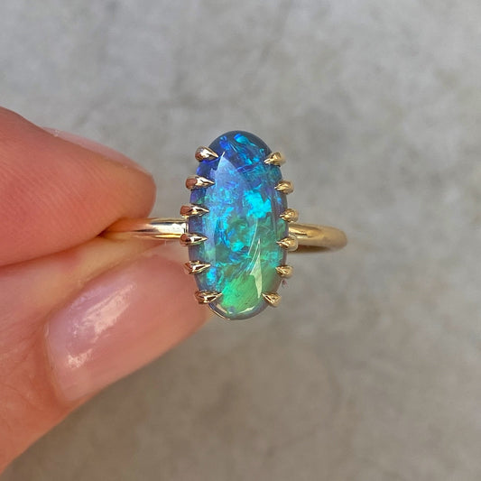black opal ring