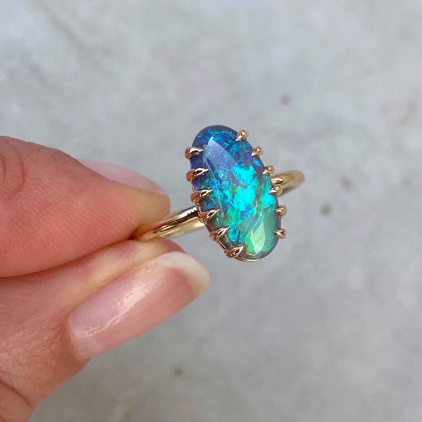 black opal ring