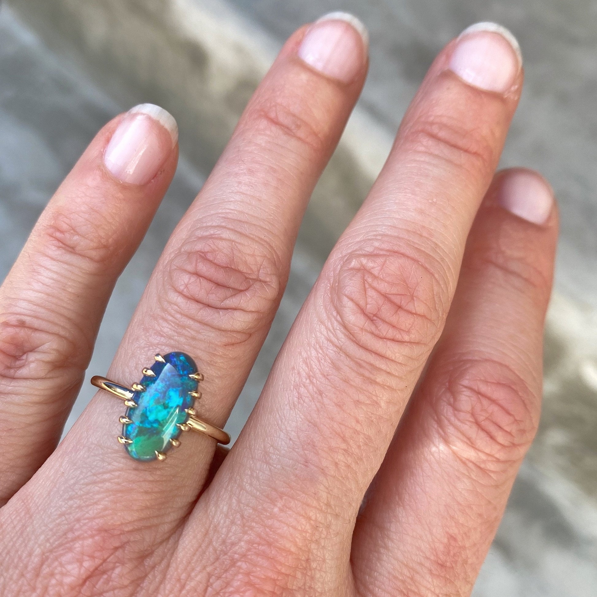 black opal ring